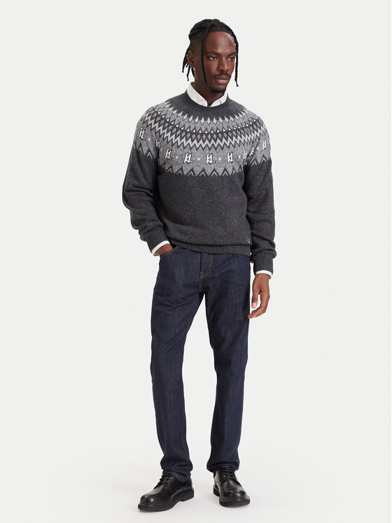 KARL LAGERFELD KARL LAGERFELD Sweter 655026 564308 Szary ciemny Regular Fit