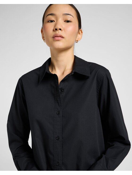 Lee Lee Koszula CLASSIC SHIRT Czarny Regular Fit
