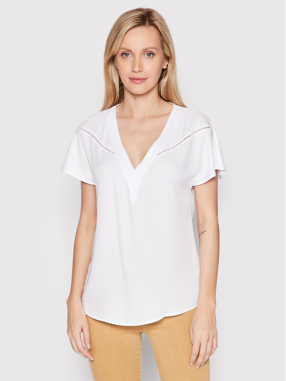 Blusa W2YH44 WEAE2 Bianco Regular Fit