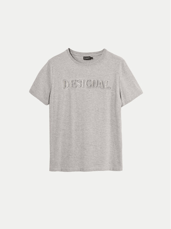 Desigual Desigual T-Shirt Brandy 24WWTK24 Grau Regular Fit