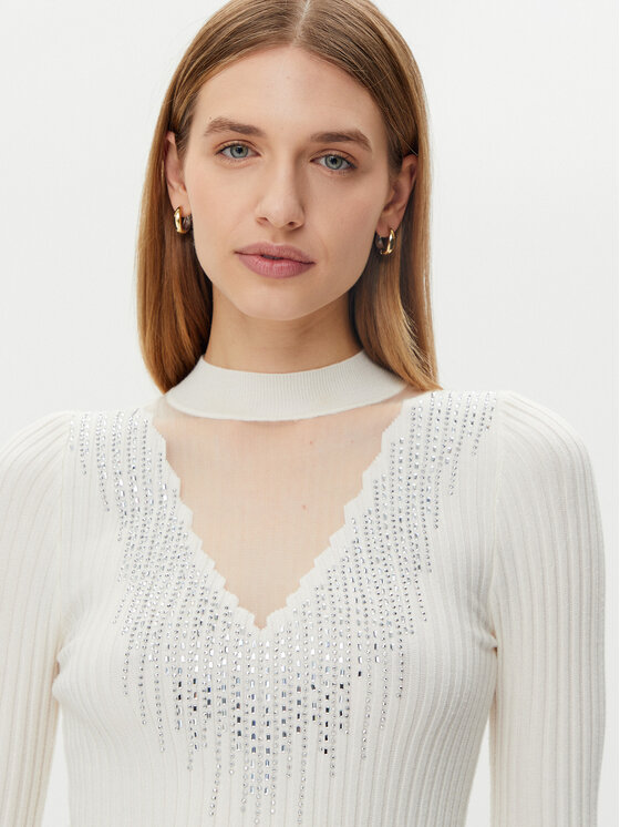 Guess Guess Džemper W5RR15 Z2Y50 Écru Regular Fit