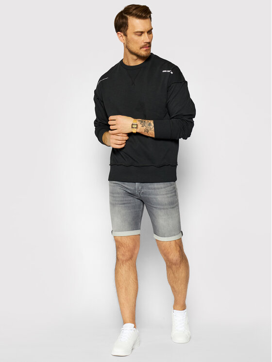 Felpa Connell 12189342 Nero Oversized Fit