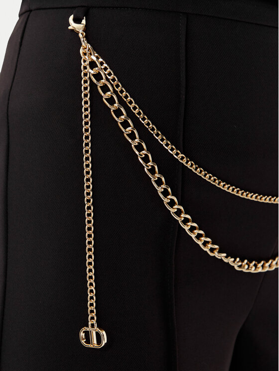TWINSET TWINSET Παντελόνι Palazzo 252TP2281 Μαύρο Wide Leg
