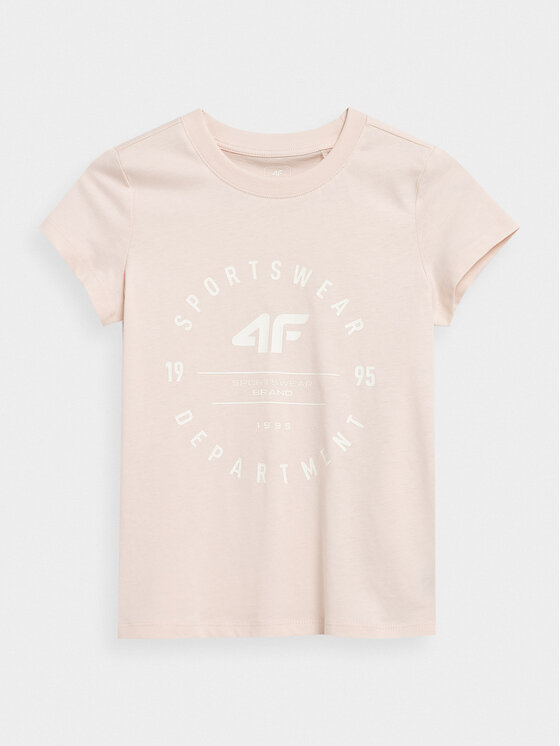 4F 4F T-särk 4FJSS23TTSHF280 Beež Regular Fit