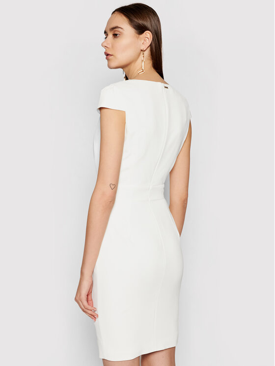 Abito da cocktail 1GG742 9529Z Bianco Slim Fit