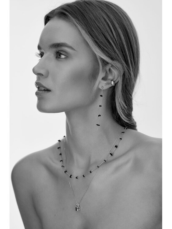 Alicja&Maria Jewellery Alicja&Maria Jewellery Kolczyki Joy Black Silver Srebrny