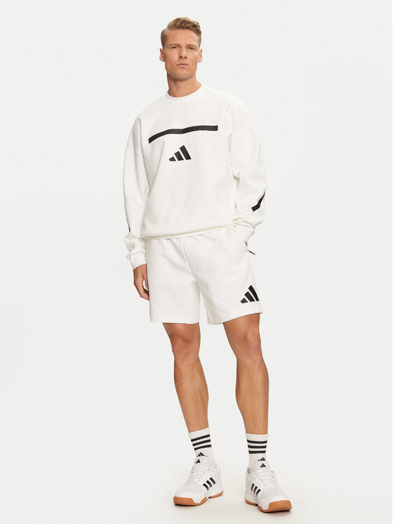 adidas adidas Суитшърт Z.N.E. JF2451 Бял Loose Fit