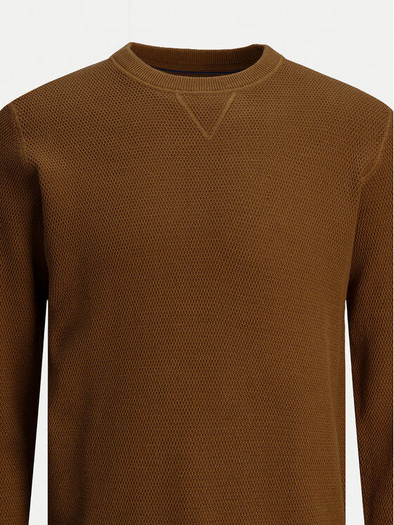 Jack & Jones Jack & Jones Sweter 12264668 Brązowy Regular Fit