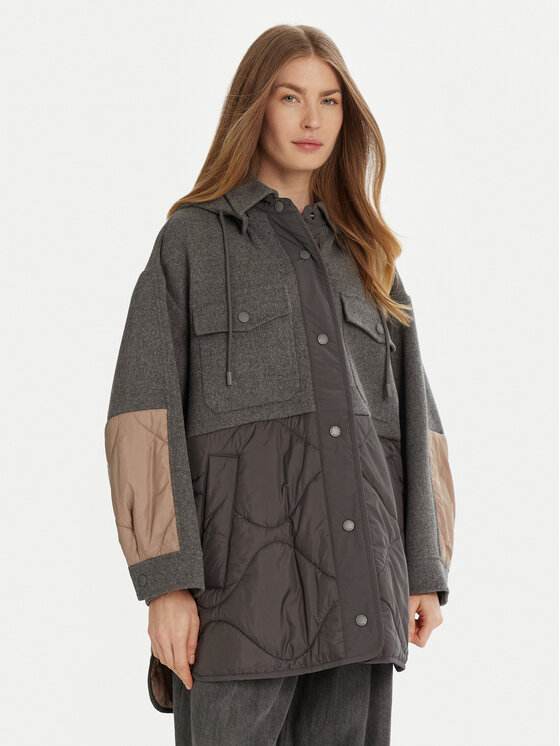 Weekend Max Mara Prechodná bunda Ossola 2515481011 Sivá Relaxed Fit