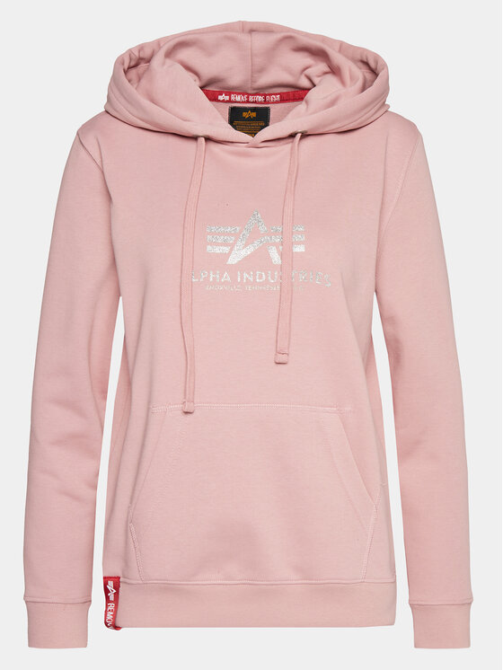 Alpha Industries Mikina New Basic 196032G Ružová Regular Fit