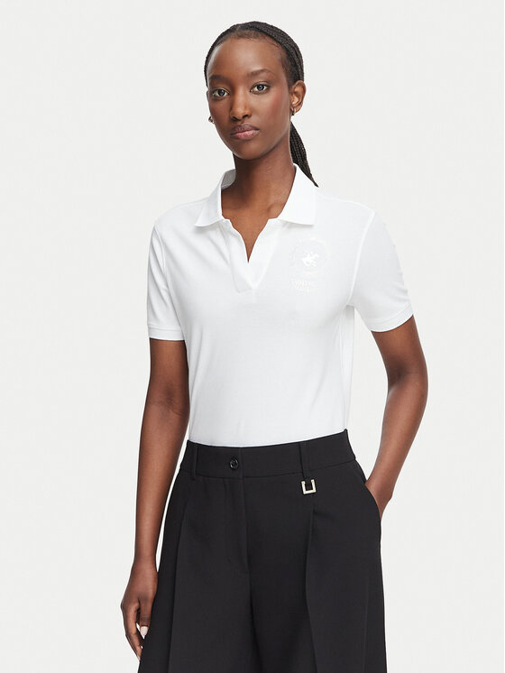 Beverly Hills Polo Club Tricou polo L2604-HR Alb Regular Fit