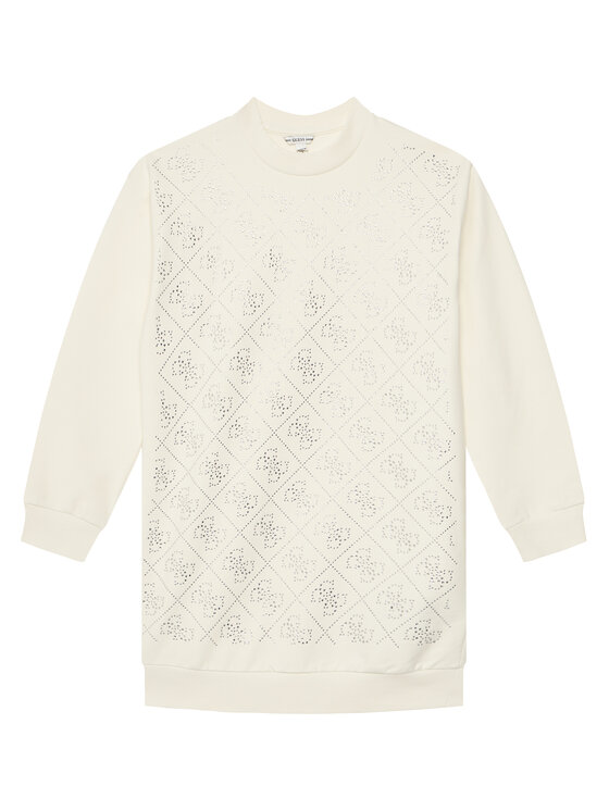 Guess Guess Kasdieninė suknelė J5YK02 KA6V4 Écru Regular Fit