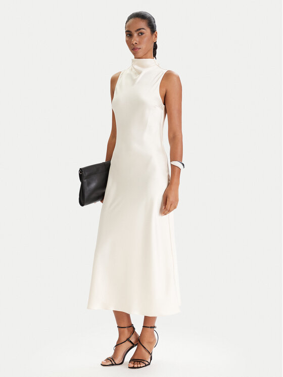 Patrizia Pepe Patrizia Pepe Φόρεμα κοκτέιλ 8A1627/A269-W409 Εκρού Regular Fit