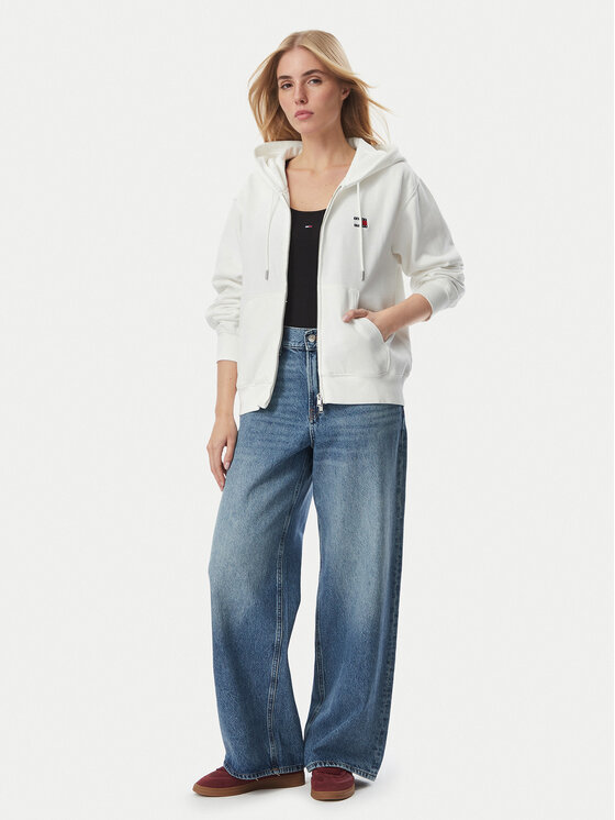 Tommy Jeans Tommy Jeans Mikina Badge DW0DW23529 Krémová Regular Fit