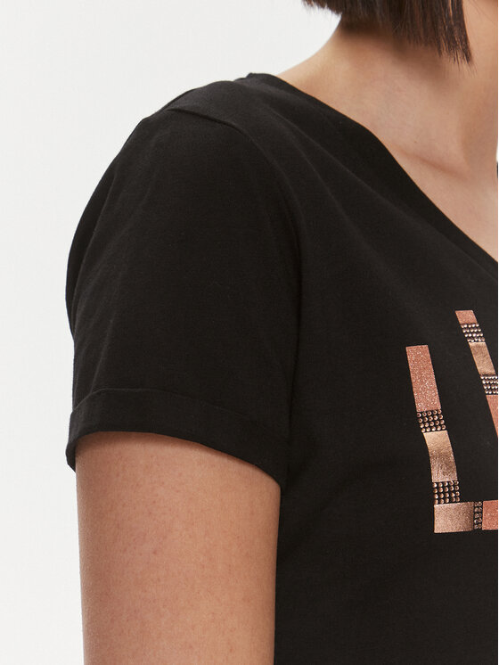 Liu Jo Liu Jo T-Shirt MF3338 JS923 Černá Regular Fit