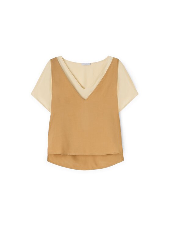 Motivi Motivi Blusa 2704Q001861N0S2 Écru Regular Fit