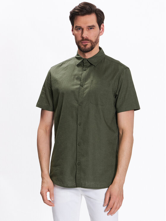 indicode chemise glow 20-316 vert regular fit