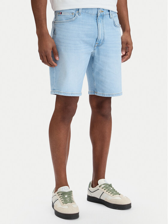 Tommy Hilfiger Tommy Hilfiger Jeansshorts Denton MW0MW42625 Blau Straight Fit