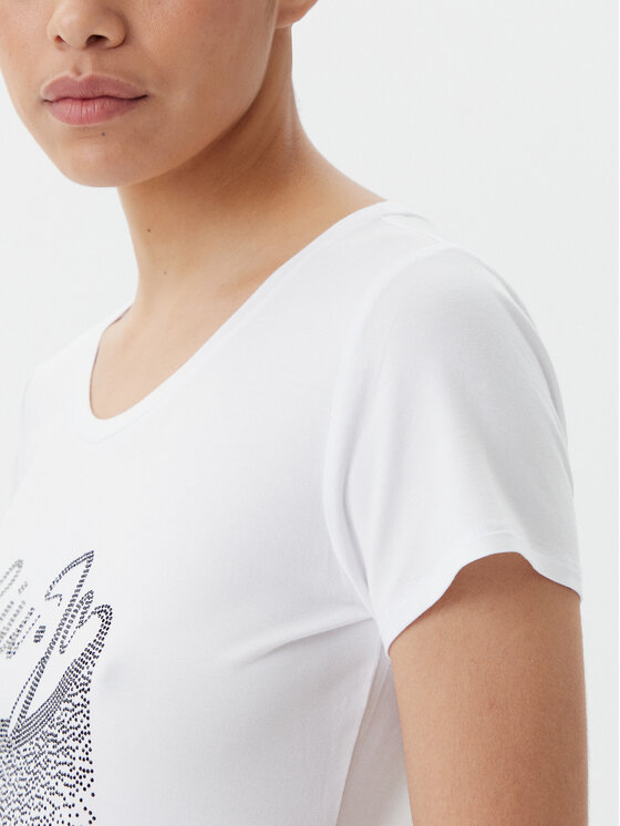 Liu Jo Beachwear Liu Jo Beachwear Tricou VA5157 JS360 Alb Regular Fit