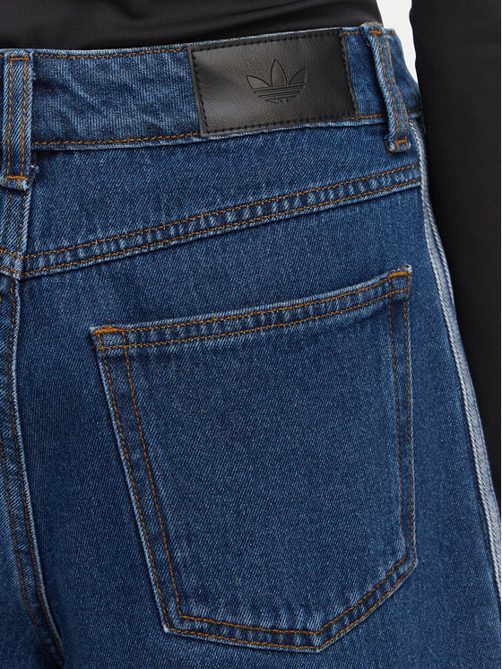 adidas adidas Pantaloncini di jeans Firebird Jorts KD2915 Blu Oversize