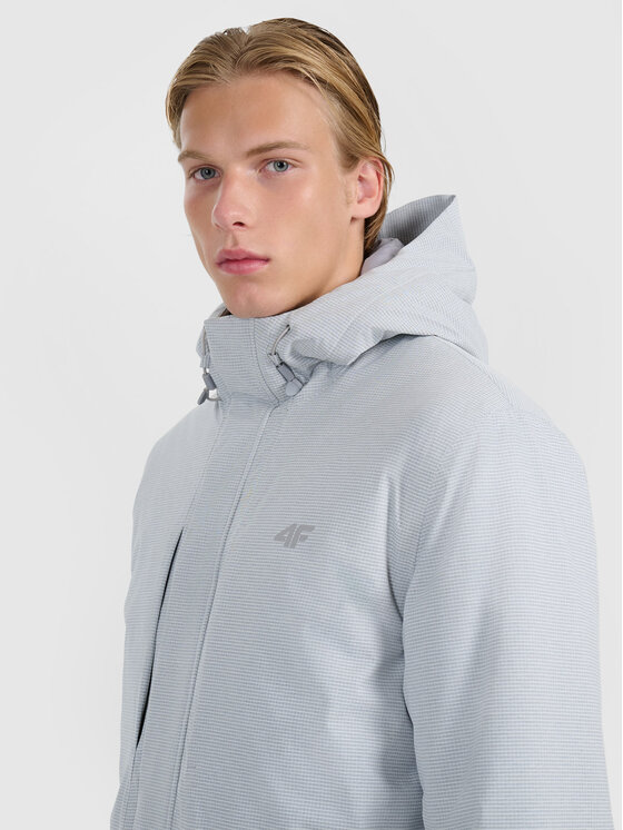 4F 4F Parka URBAN COMMUTER Szary jasny Regular Fit