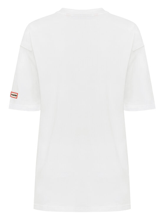 Hunter Hunter Tričko Abele UNISEX HARU0007251 Biela Regular Fit