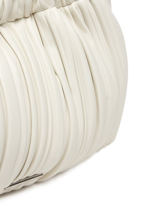 Calvin Klein Calvin Klein Borsetta Drawstring Plisse Crossbody LV04F3076G Bianco