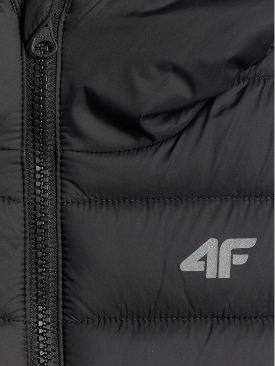 4F 4F Kamizelka OUTERWEAR Czarny Regular Fit
