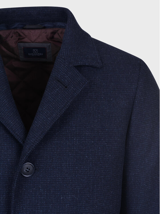 Evenemen Evenemen Płaszcz zimowy ELON Granatowy Slim Fit