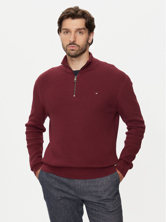 Tommy Hilfiger Pulover MW0MW36527 Vișiniu Regular Fit