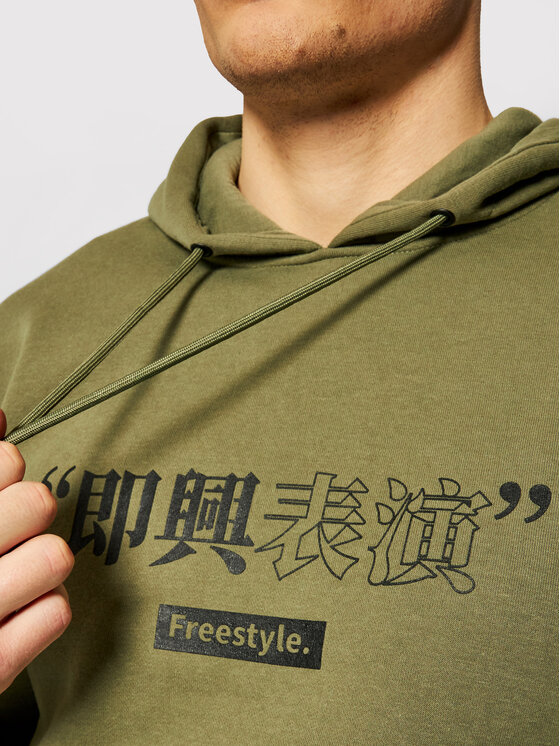Felpa Chinese 12195261 Verde Relaxed Fit
