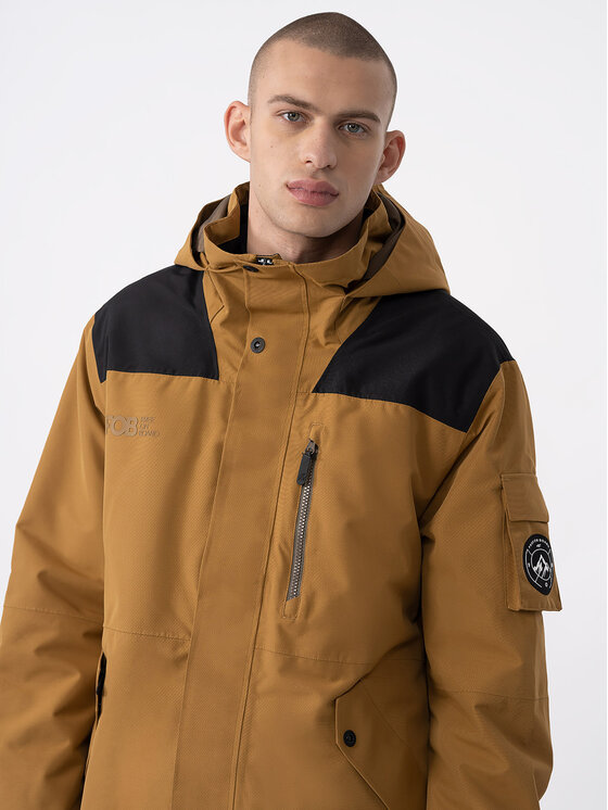4F 4F Μπουφάν για snowboard 4FAW23TTJAM288 Μπεζ Regular Fit
