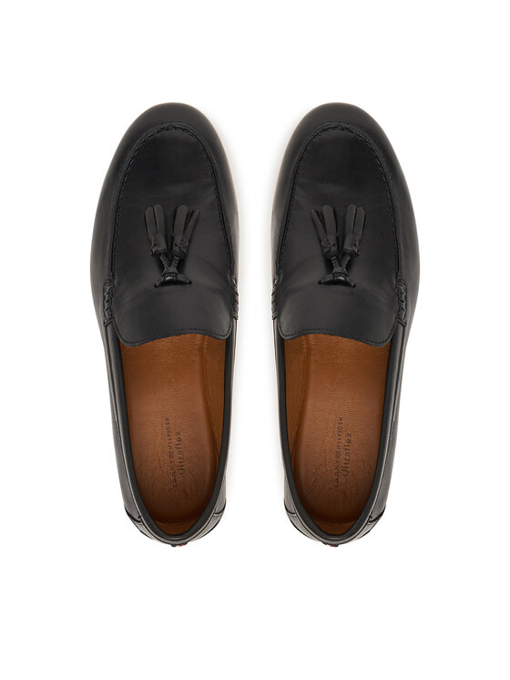 Tommy Hilfiger Tommy Hilfiger Loaferice Flex Hilfiger Lth Tassel Loafer FM0FM05891 Crna