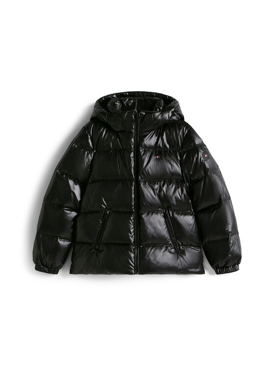 Tommy Hilfiger Tommy Hilfiger Пуховик Essential KG0KG08758 D Чорний Regular Fit
