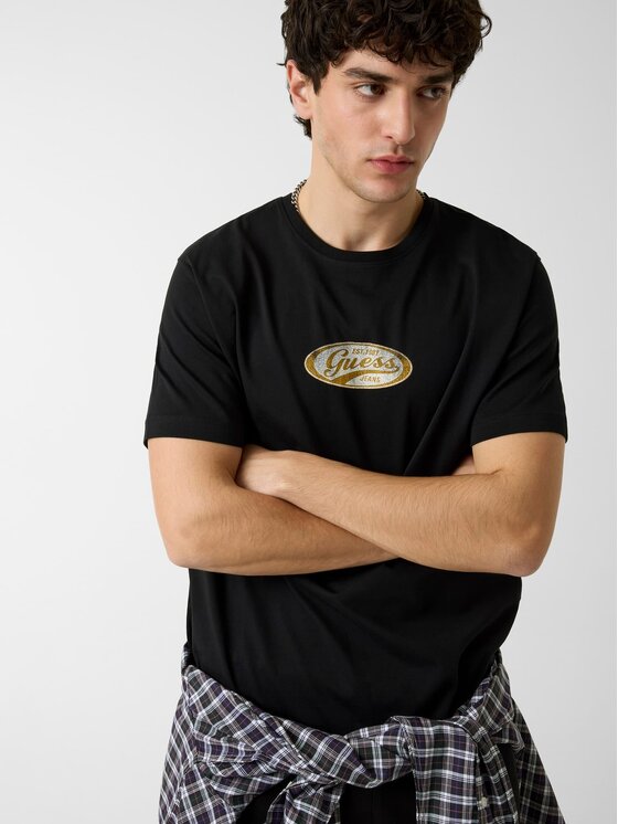 Guess Guess T-Shirt 183248 Černá Classic Fit