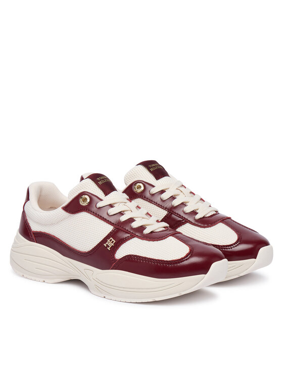 Tommy Hilfiger Tommy Hilfiger Sneakers Modern Runner Shiny Leather FW0FW09413 Bordeaux