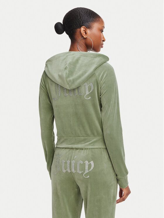 Juicy Couture Juicy Couture Bluza Madison  JCWA122001 Zielony ciemny Slim Fit