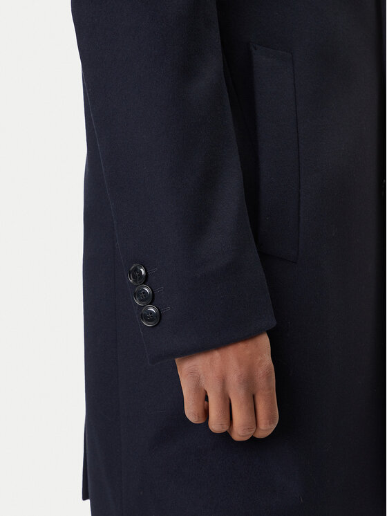 BOSS BOSS Palton de lână Hyde 50549187 Bleumarin Slim Fit