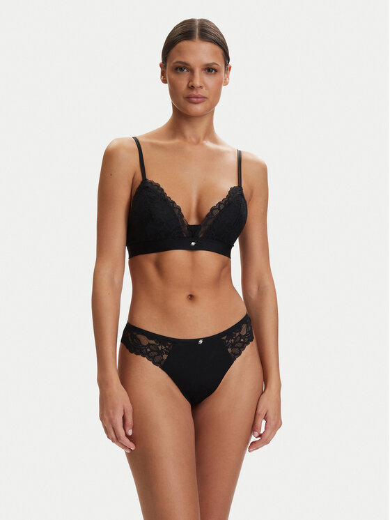 BOSS BOSS Tanga Blossom 50556195 Fekete