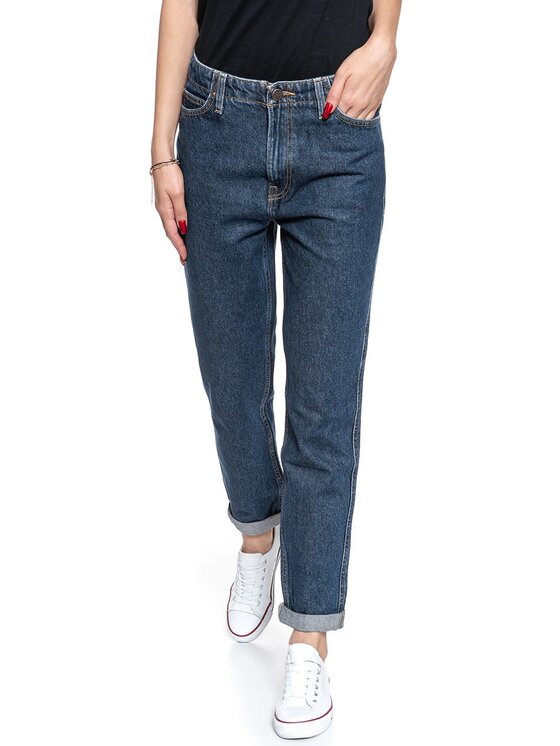 Lee Lee Jeansy TAILORED MOM Niebieski Regular Fit