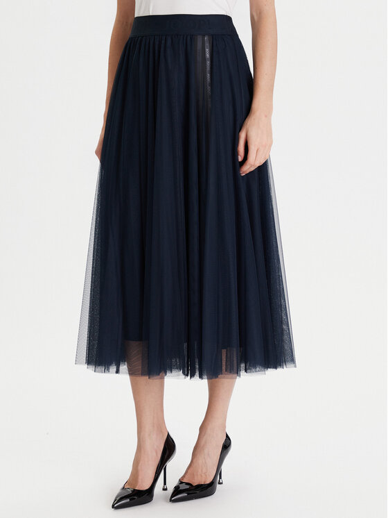 JOOP! JOOP! tylová sukně 58 252S58Fridi 30046657 Tmavomodrá Regular Fit