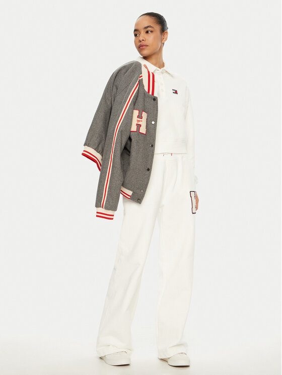 Tommy Jeans Tommy Jeans Bluză DW0DW19409 Alb Relaxed Fit