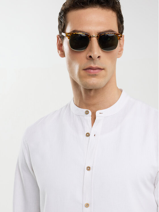 BIG STAR BIG STAR Koszula JANEW Biały Slim Fit