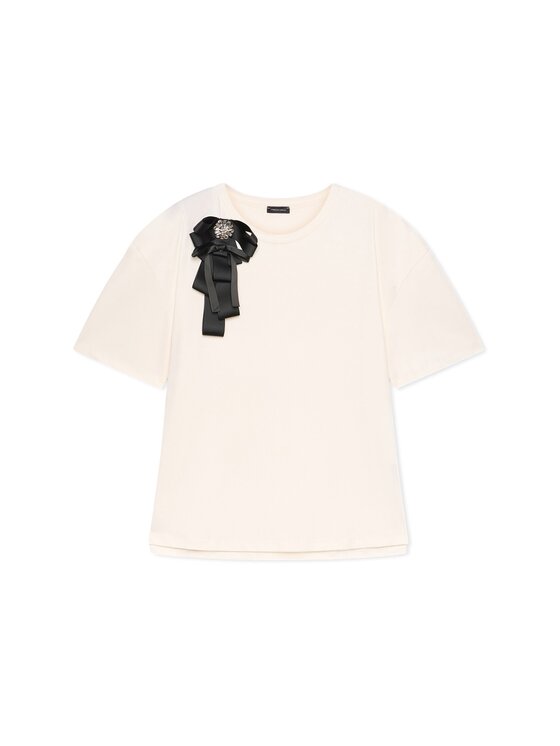 Fiorella Rubino Fiorella Rubino T-Shirt G05VL009809N011 Biały Regular Fit