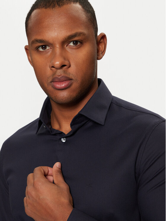 Calvin Klein Calvin Klein Koszula K10K108426 Granatowy Slim Fit