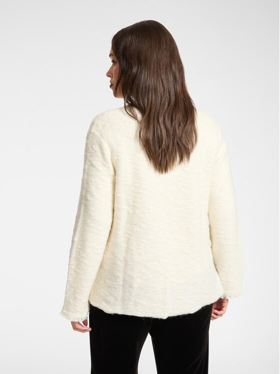 Elena Mirò Elena Mirò Cardigan M490Z000623N002 Bianco Boxy Fit