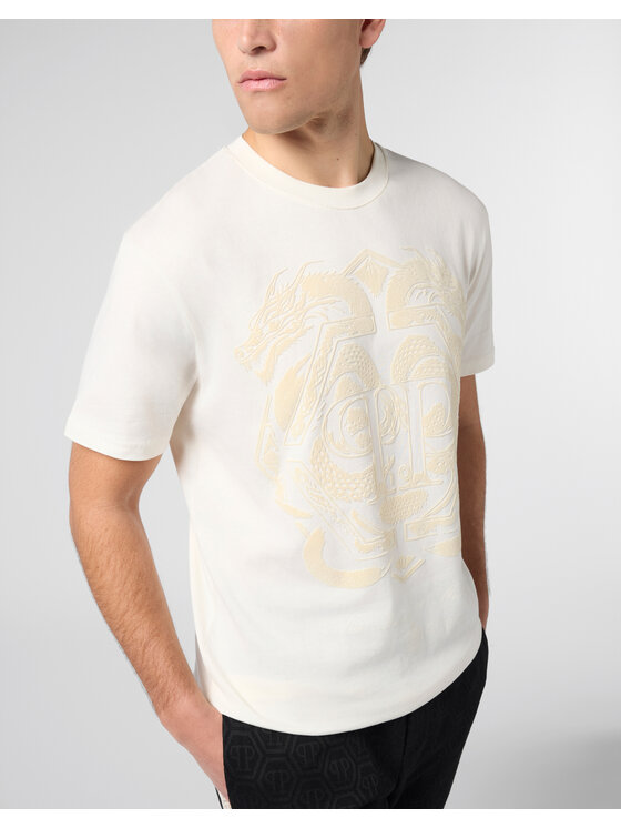 PHILIPP PLEIN PHILIPP PLEIN T-Shirt 29723 Biały Regular Fit