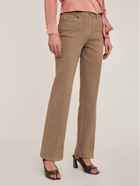 Motivi Motivi Pantaloni di tessuto P732Q003770N013 Écru Flare Fit