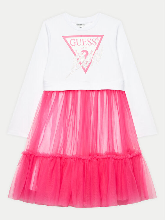 Guess Robe de jour J4YK06 KB8R0 Blanc Regular Fit