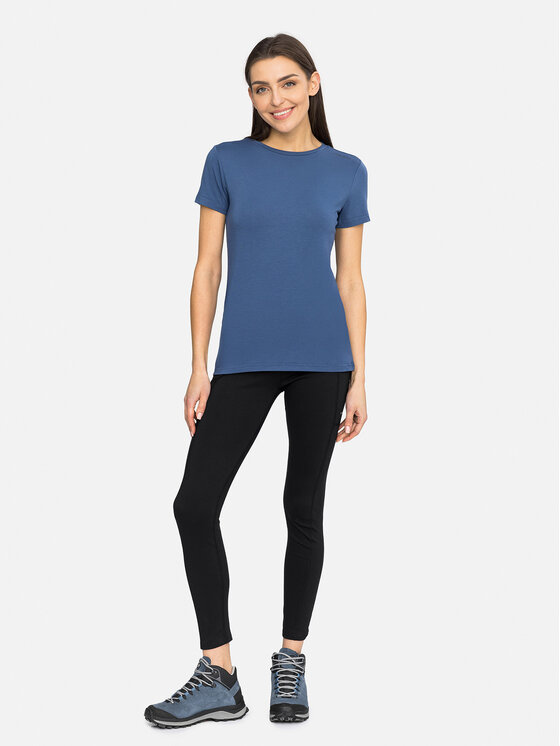Viking Viking T-Shirt Lenta Bamboo Light Lady Granatowy Regular Fit